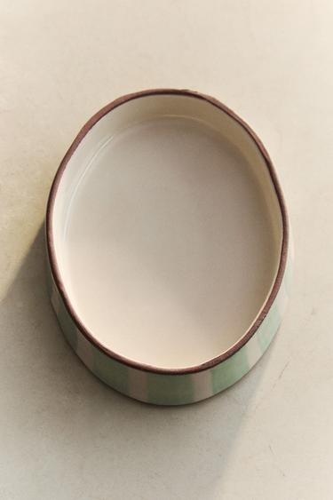 PORTE-SAVON SALLE DE BAIN CÉRAMIQUE RAYURES - Bleu / Blanc de Zara - Image 4