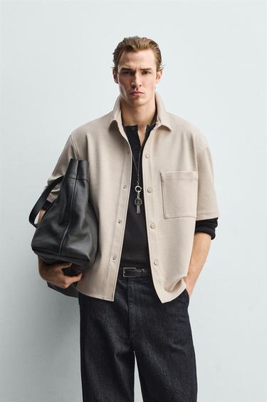 COMFORT NON-IRON OVERSHIRT — Light tan 1