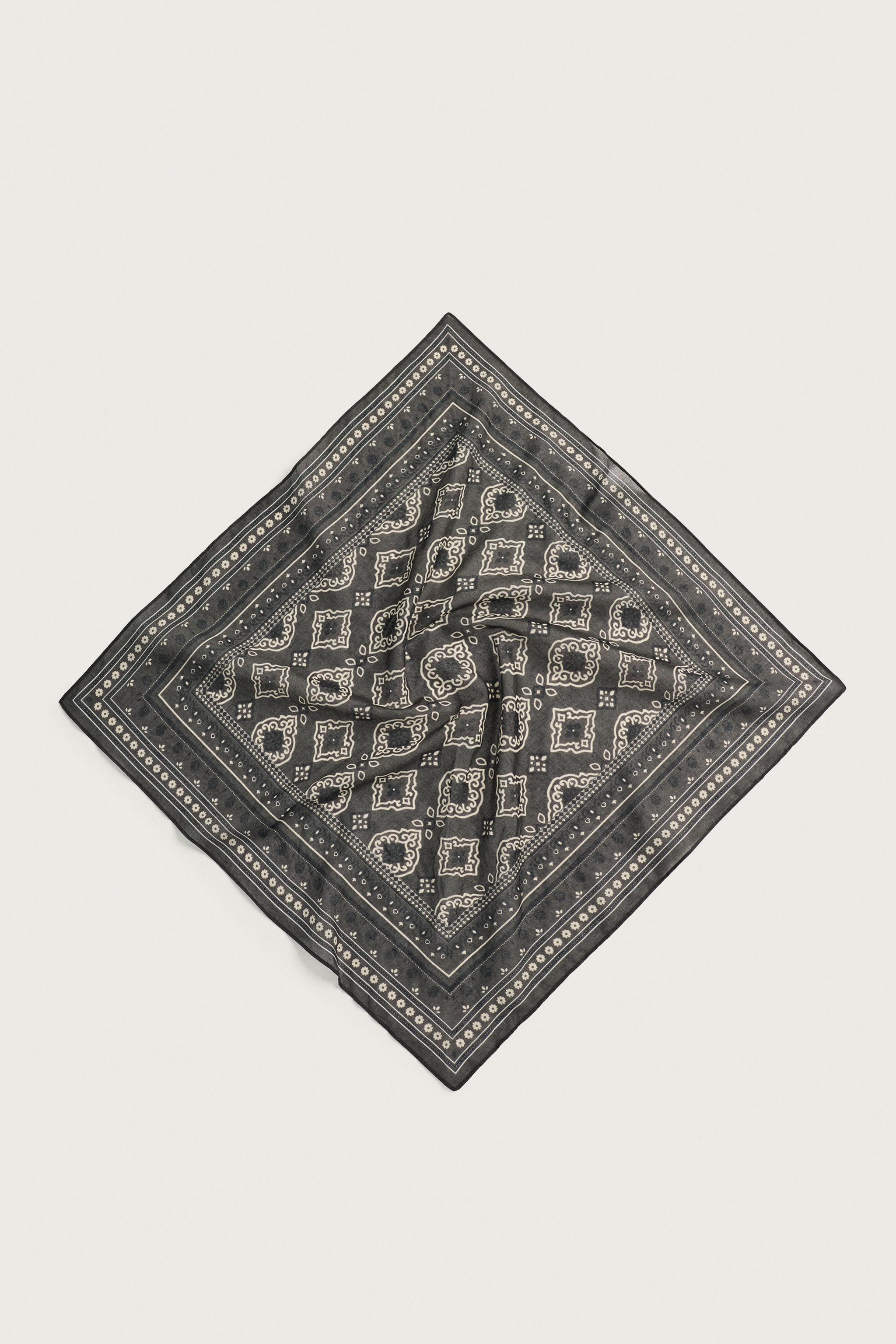 Zara Geometrik Desenli Bandana görsel 3