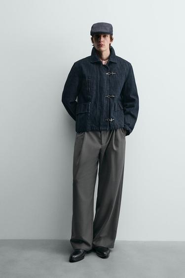 CHAQUETA DENIM ALAMARES - Índigo de Zara - Imagen 0