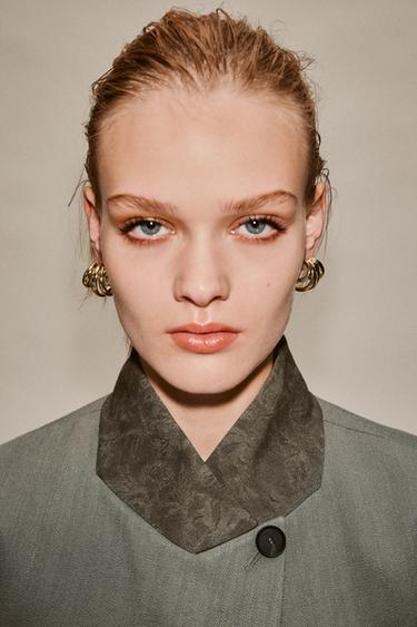 Zara METAL HOOP EARRINGS - Golden