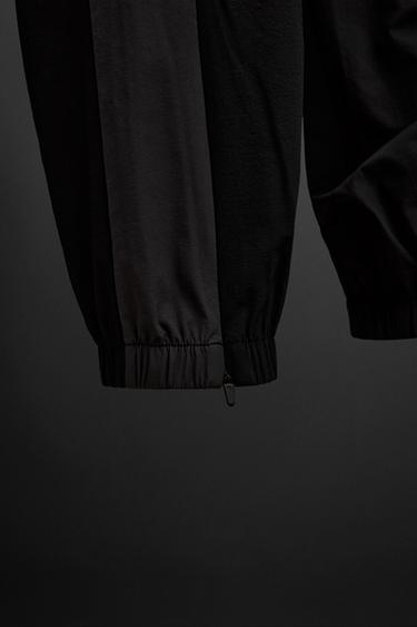 COLOUR BLOCK TECHNICAL TROUSERS - Black by Zara