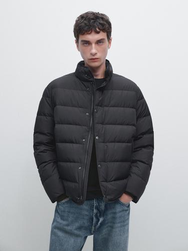 Veste matelassée déperlante en duvet mélangé - Noir de Zara