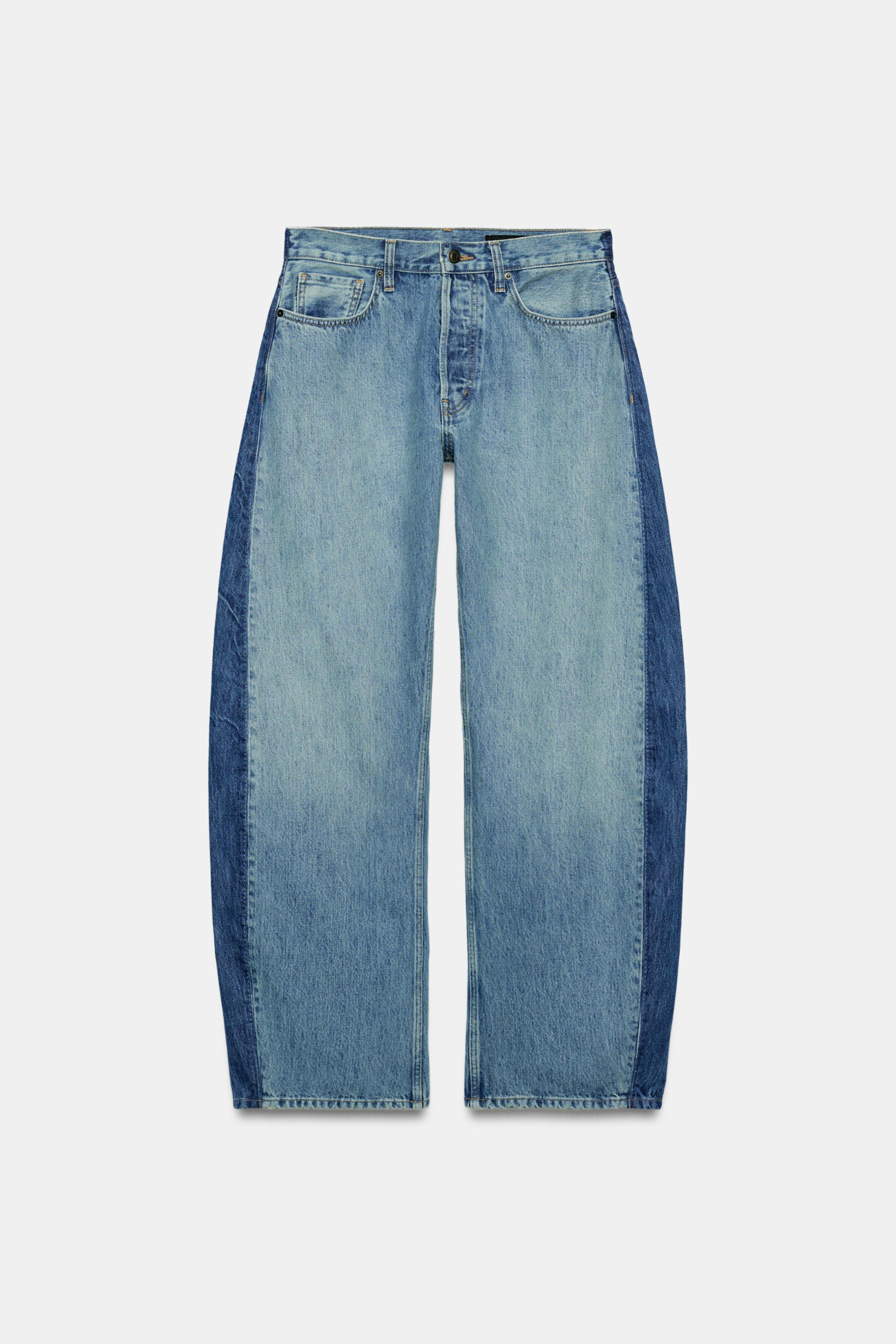 ZW COLLECTION MID-RISE PATCHWORK BARREL JEANS