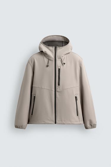 TECHNICAL HOODED JACKET - Light grey by Zara