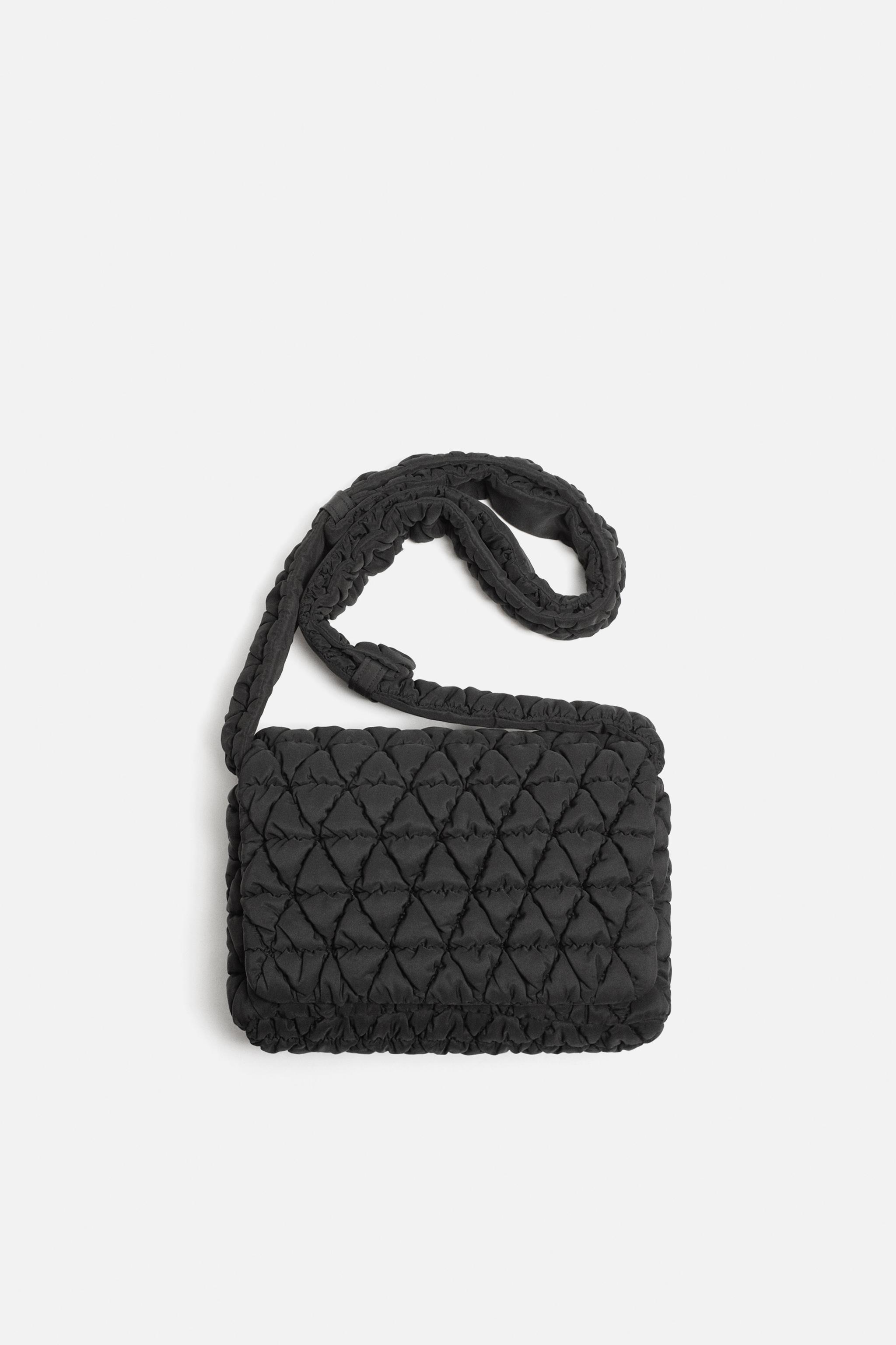 Zara medium quilted crossbody bag sale