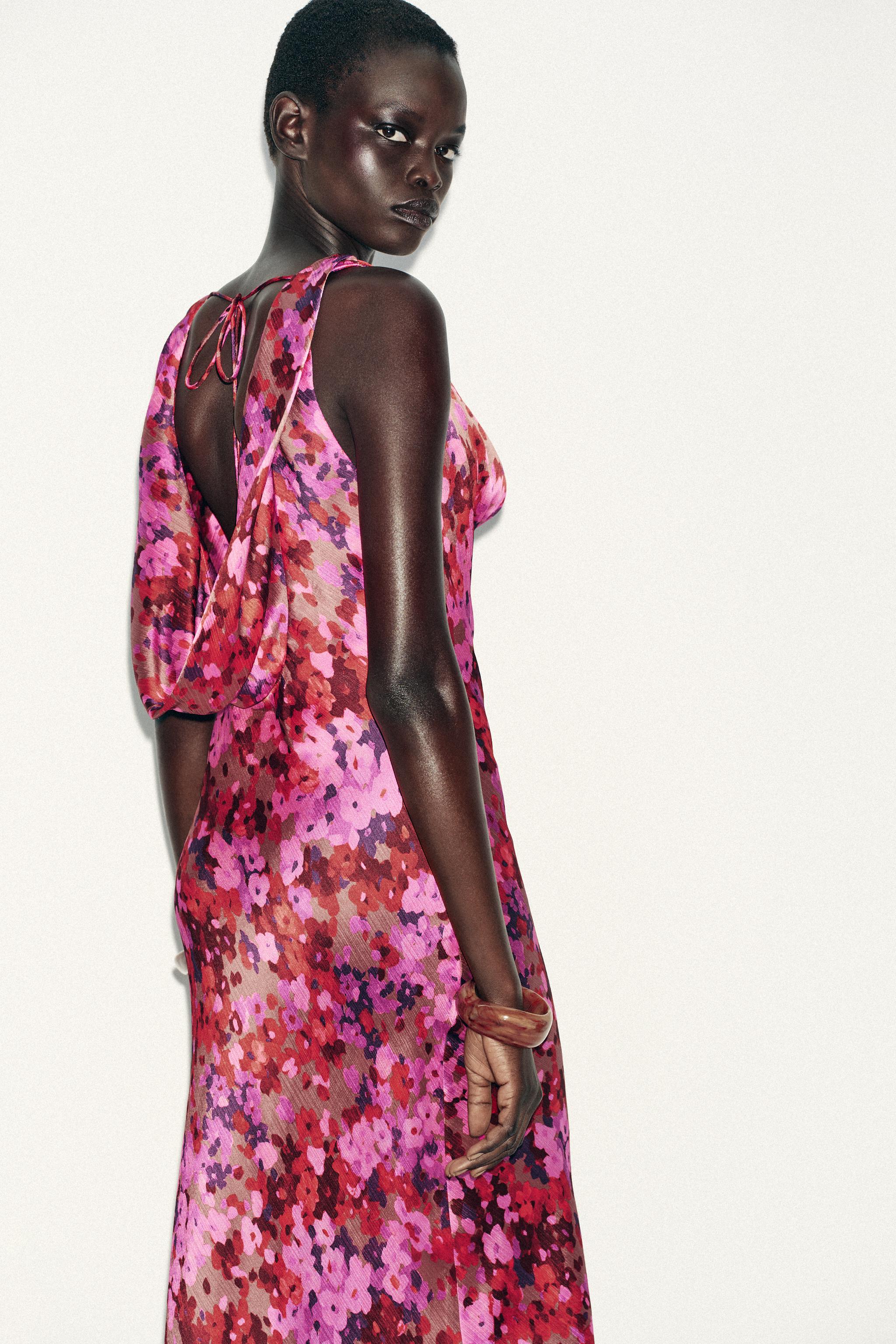 ROBE MI-LONGUE IMPRIMÉE FLEURS