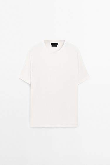 Camiseta 100% algodón - Crudo de Zara