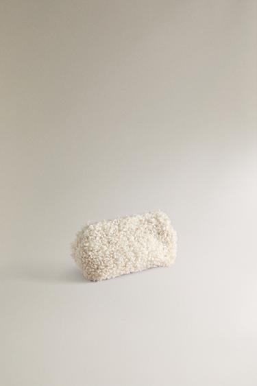 FURRY TOILETRY BAG - Ecru White by Zara - Image 1