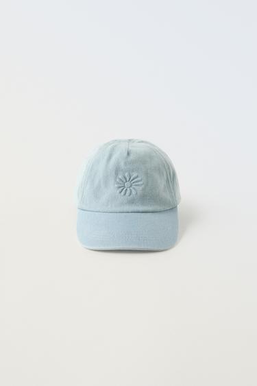EMBOSSED DENIM CAP - Blue by Zara - Image 0