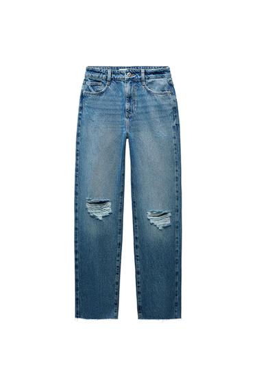 JEANS Z1975 STRAIGHT TIRO ALTO ROTOS