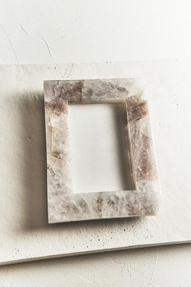 STONE PHOTO FRAME - Light brown by Zara
