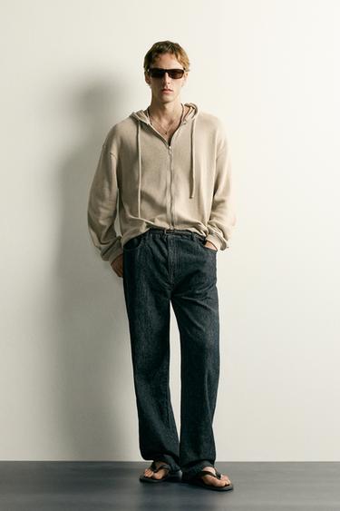 RELAXED FIT KNIT HOODIE - Leopard by Zara - Image 0