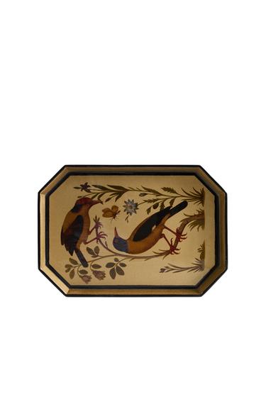 Zara GOLD LACQUERED DECORATIVE TRAY | MARISA BERENSON - Golden