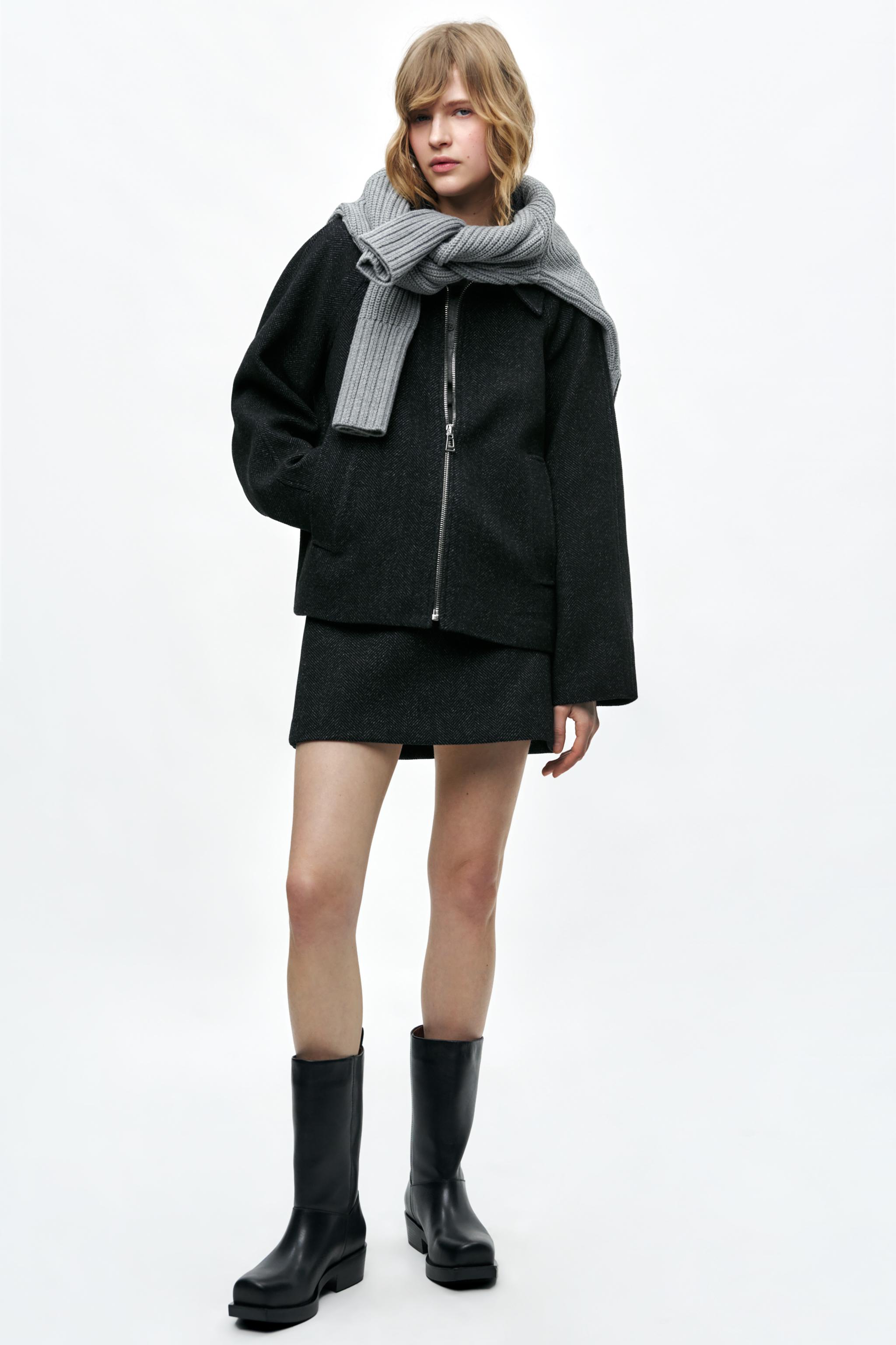 新品　ZARA BASIC モノトーンフラワーコンパクトブルゾン ZARA Україна / Ukraine | Нова колекція онлайн