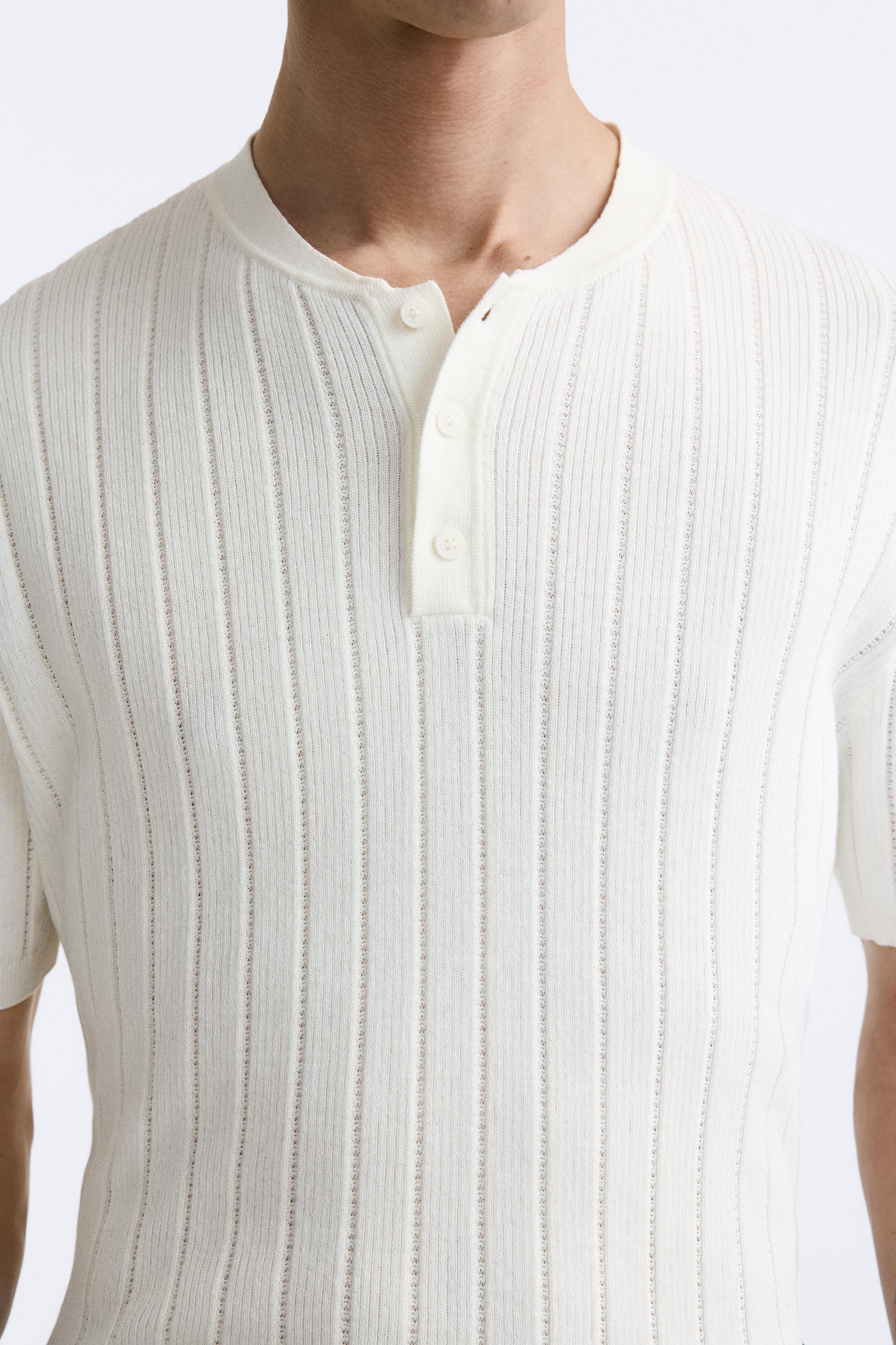 RIBBED KNIT T-SHIRT - White | ZARA United States