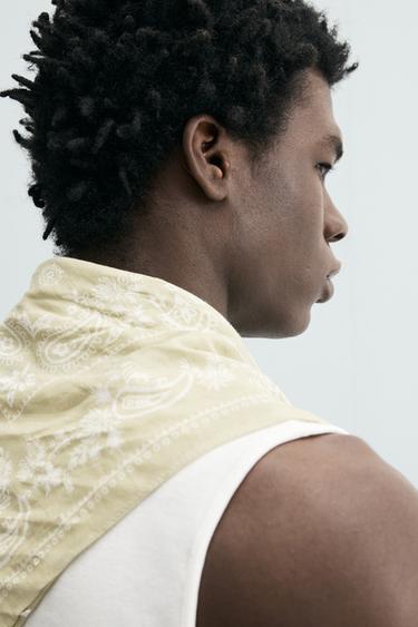 PAISLEY PRINT BANDANA - Light green by Zara - Image 1