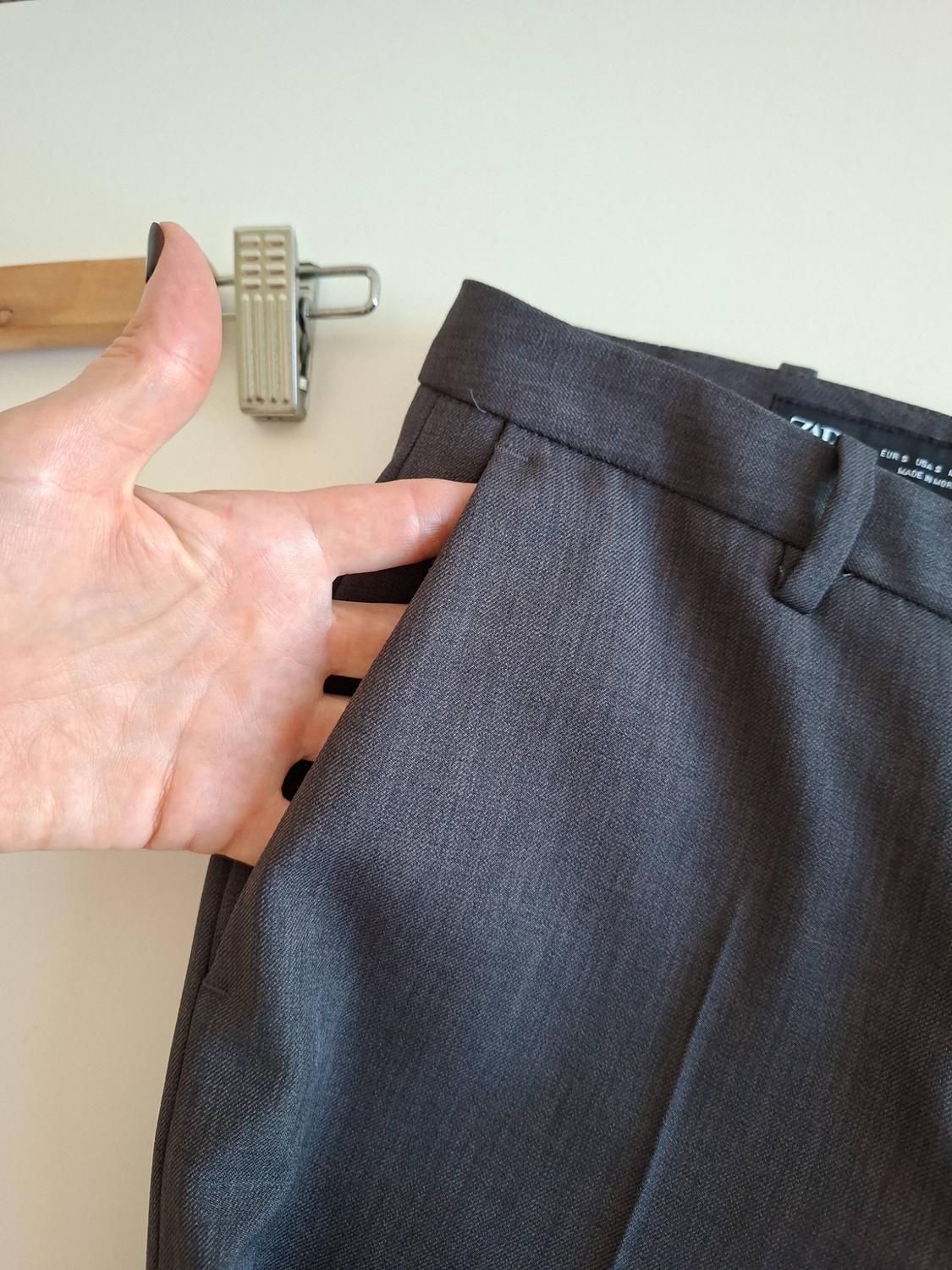 STRAIGHT-CUT MID RISE TROUSERS - Image 6