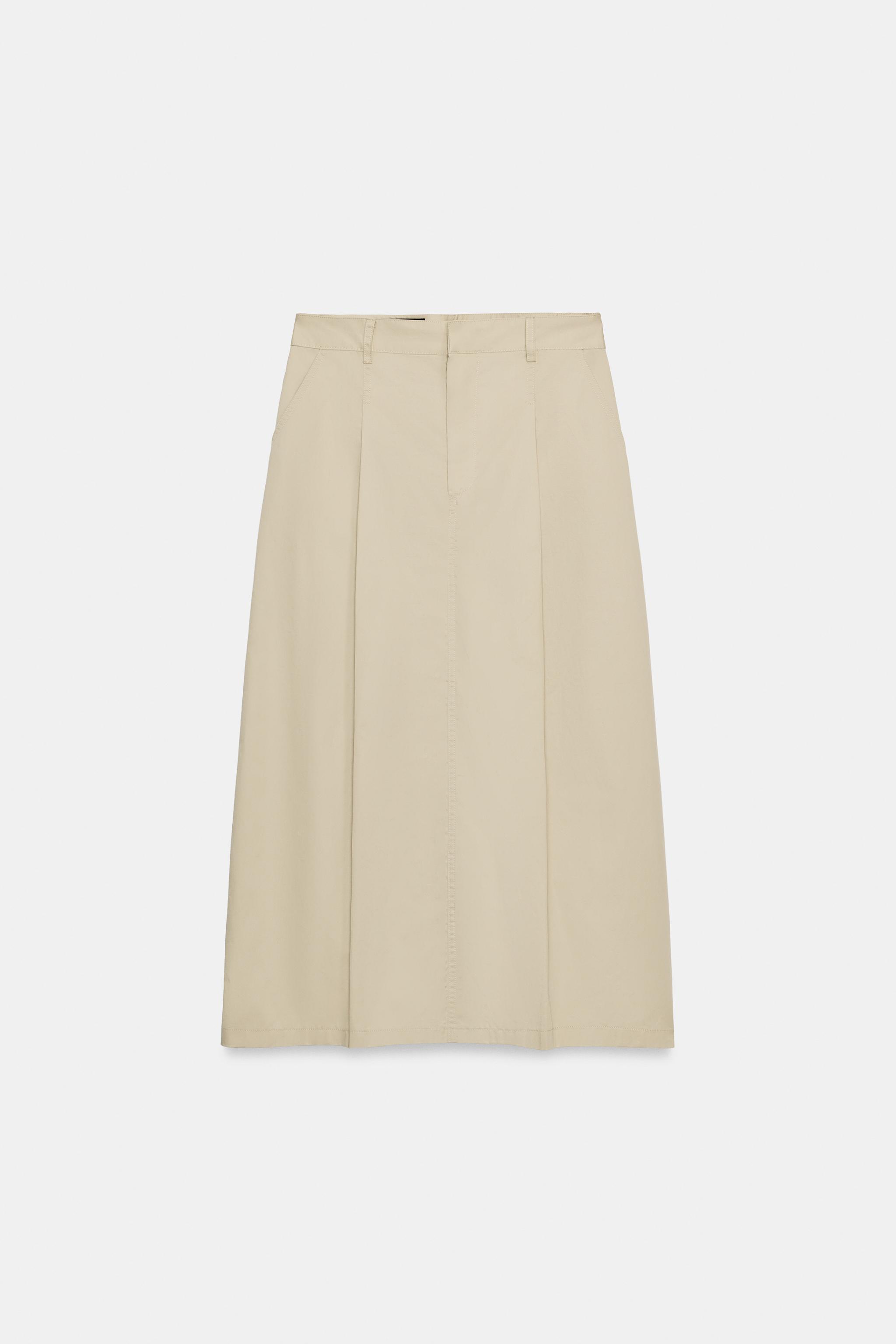 PLEATED MIDI SKIRT