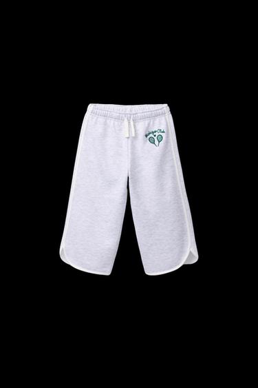 SPORTLICHE HOSE MIT STICKEREI UND BIESEN - Grau meliert von Zara - Bild 0
