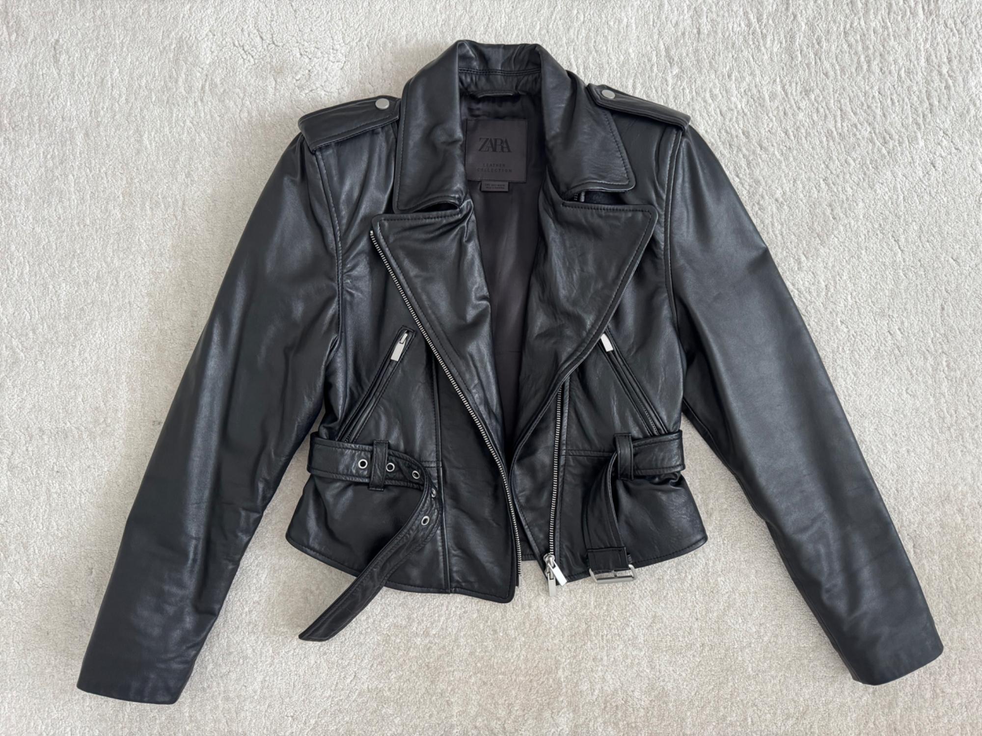 ZW LEATHER COLLECTION BIKER JACKET | SECOND HAND | Zara Preowned