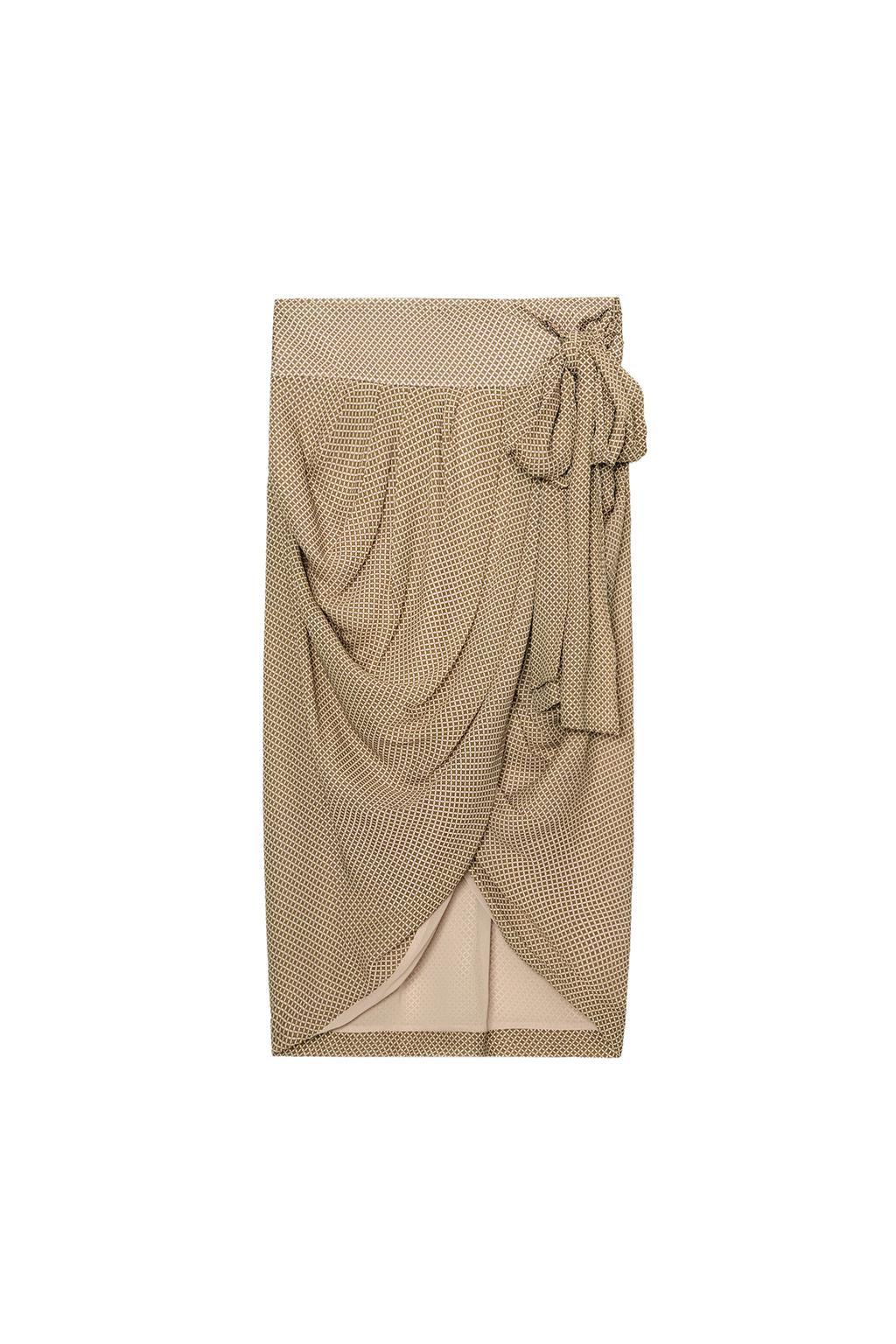 DRAPED PRINTED SKIRT ZW COLLECTION - image 3