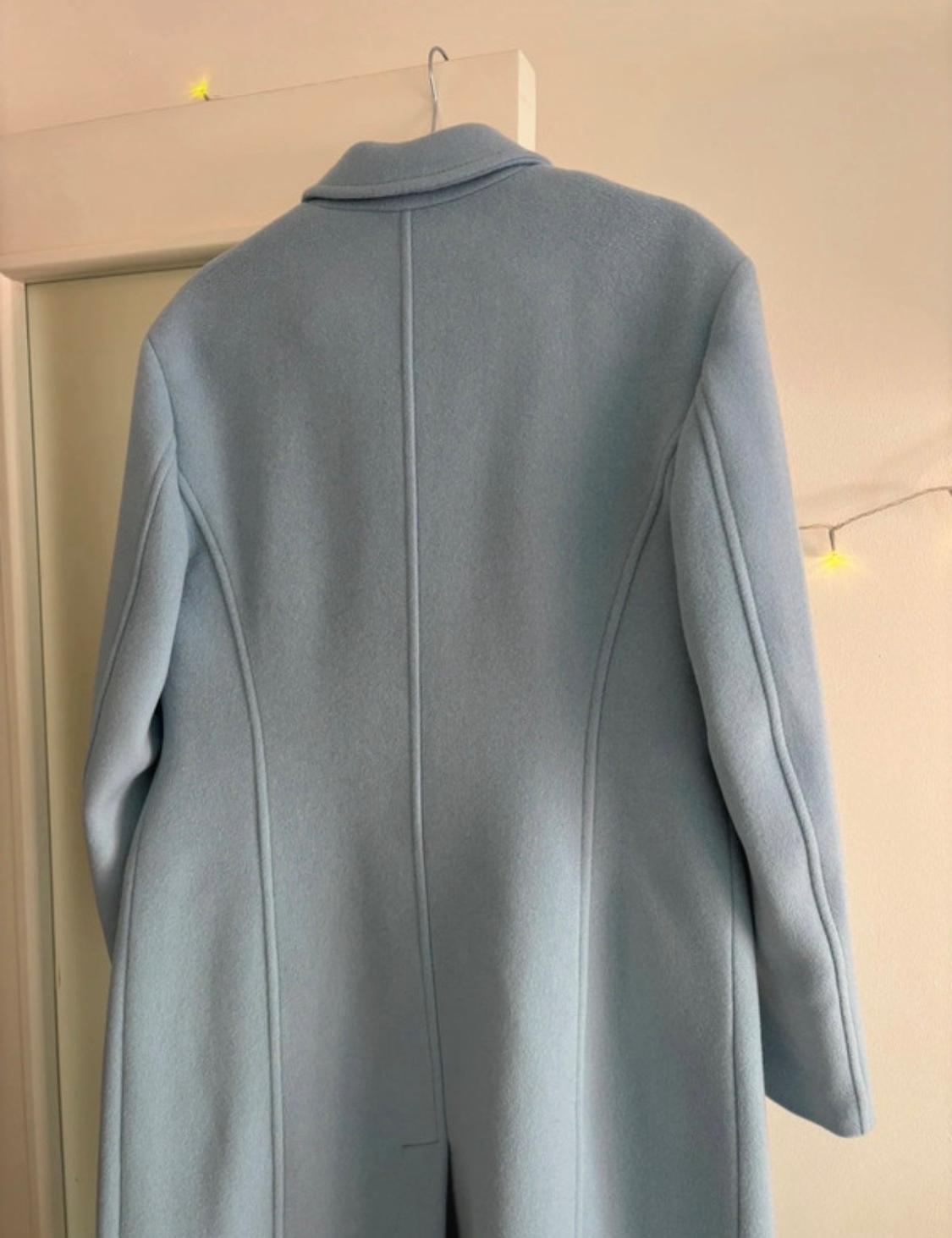 FITTED WOOL BLEND COAT ZW COLLECTION - Image 4
