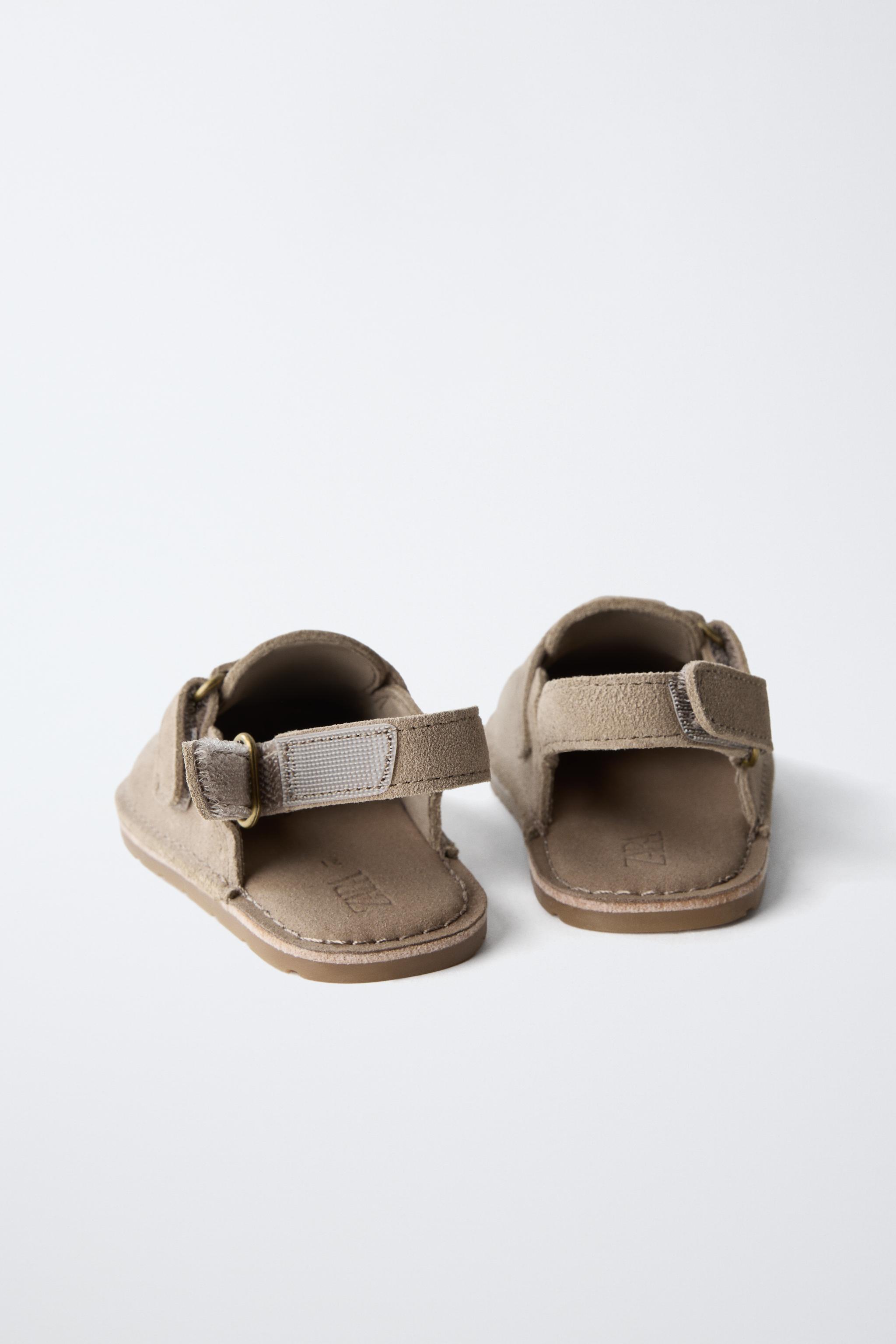 Детские сабо Zara LEATHER BAREFOOT CLOGS — фото 6