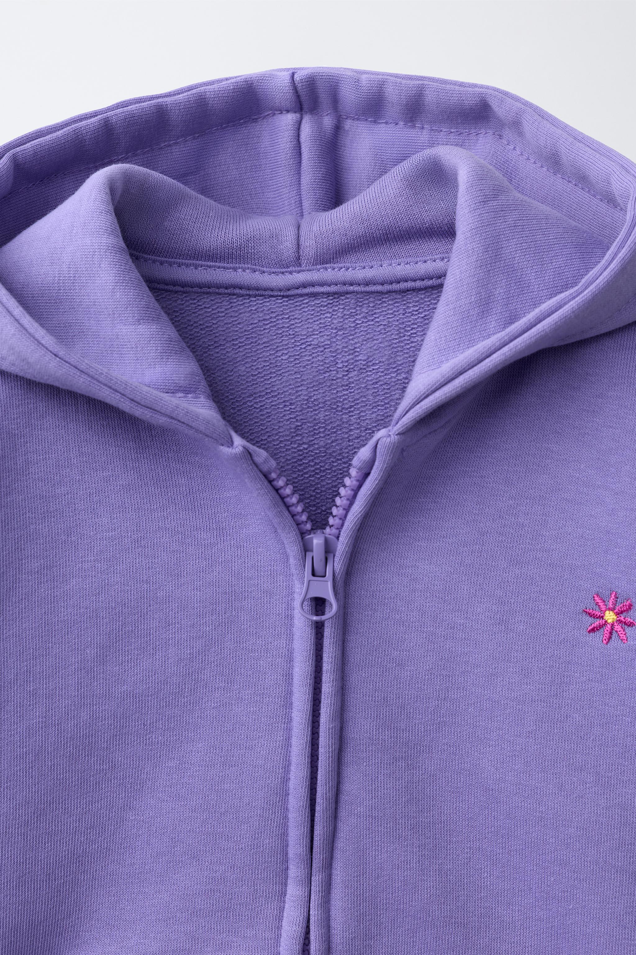 Детские худи Zara EMBROIDERED ZIP-UP — фото 4