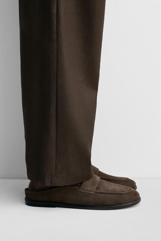 LEATHER MULE LOAFERS