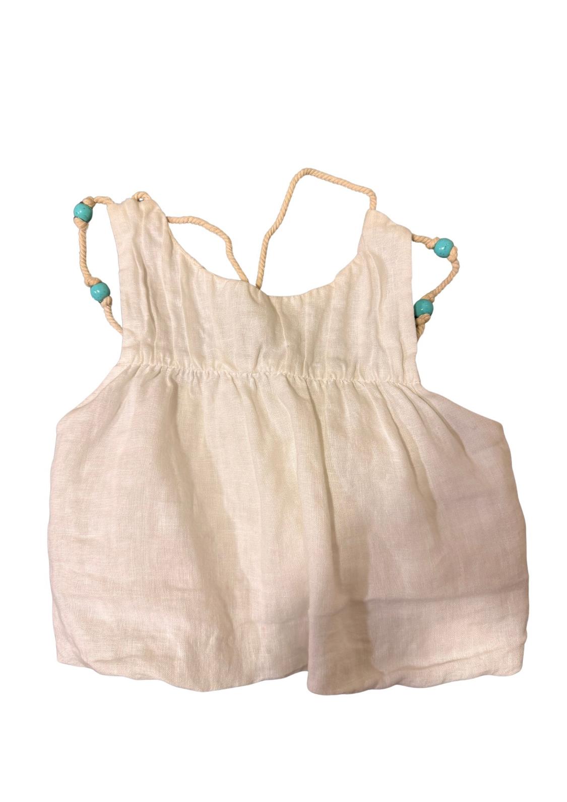 LINEN TOP WITH BEADWORK - Image 2