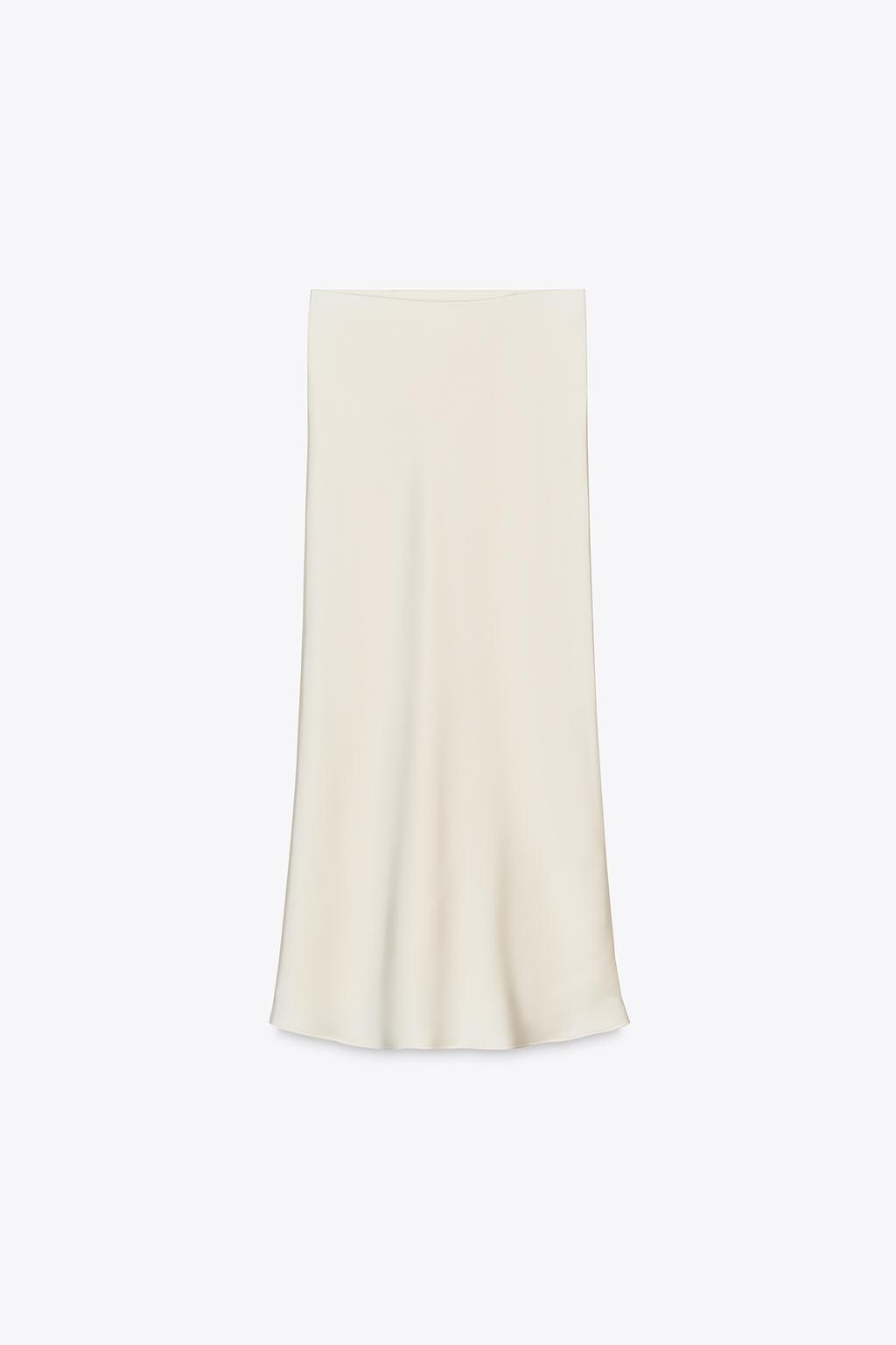SATIN MIDI SKIRT