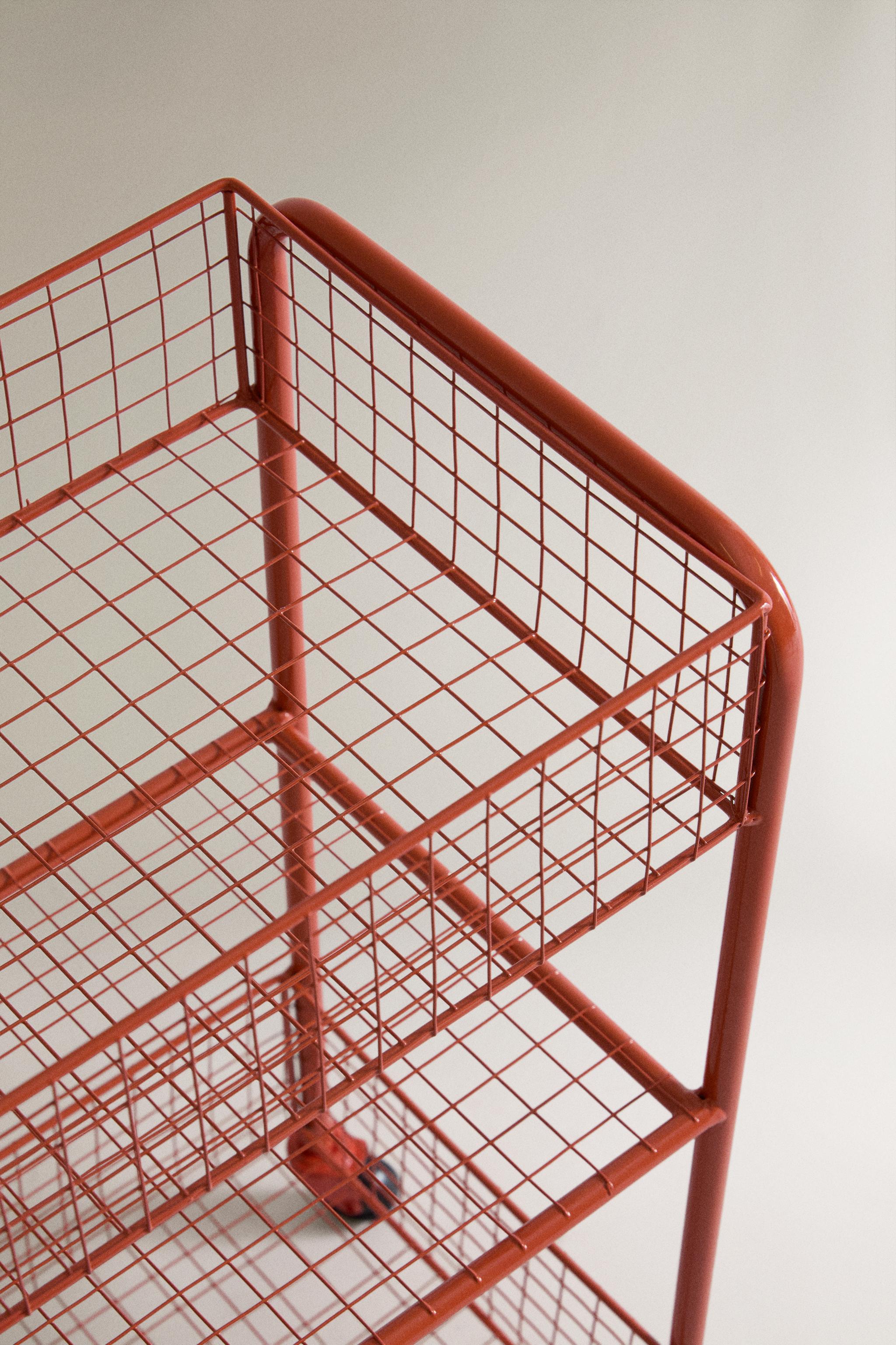 CHILDREN’S IRON ORGANISER TROLLEY — Reddish