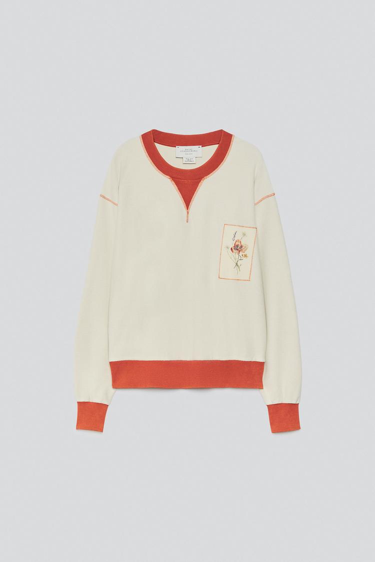 Sudadera parches contraste