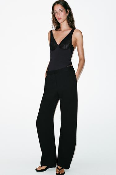 COMBINED LACE BODYSUIT - Black by Zara