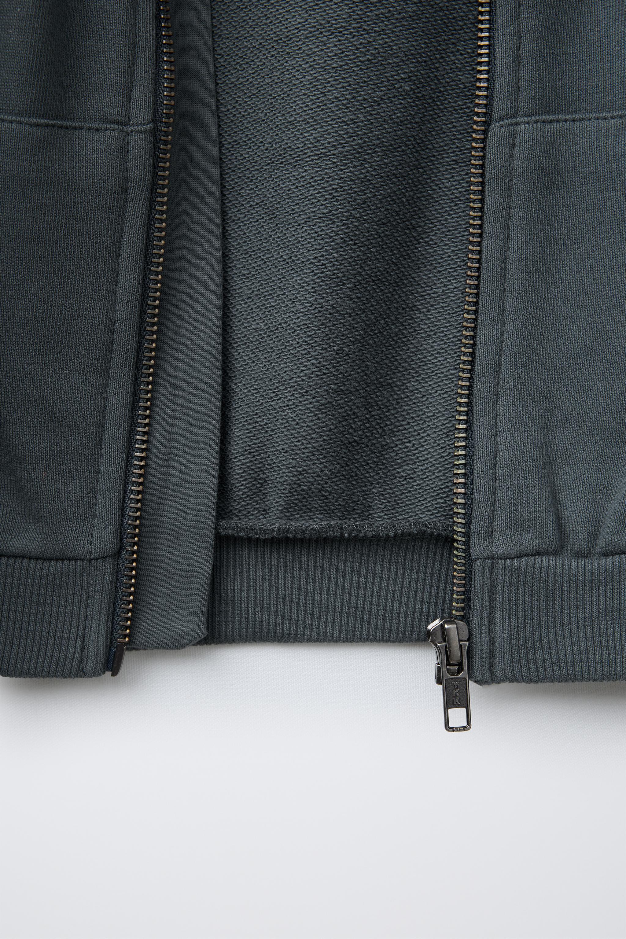RAISED TEXT PRINT HOODED SWEATSHIRT - Light yellow | ZARA