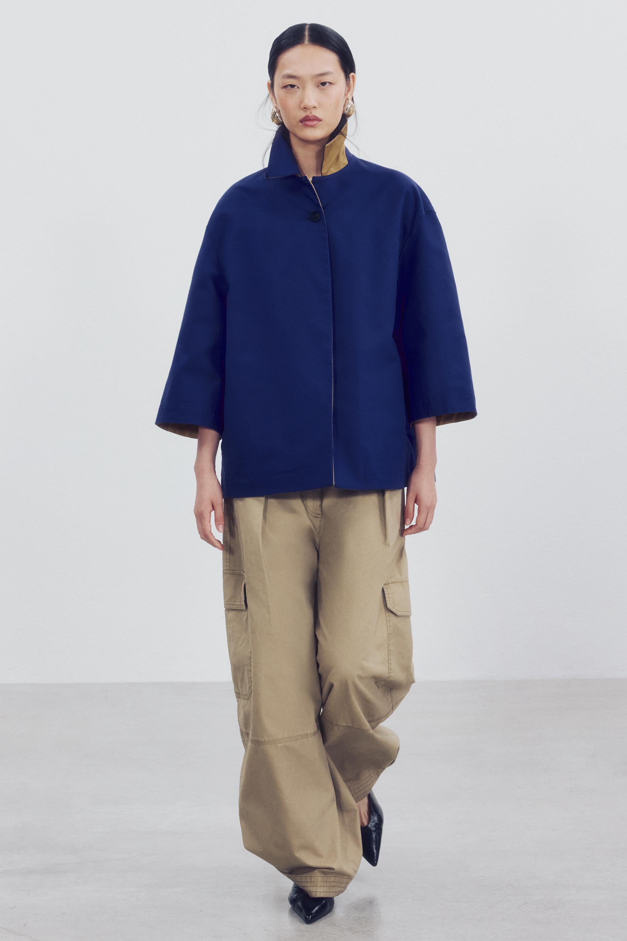 ZW COLLECTION REVERSIBLE SHORT TRENCH COAT