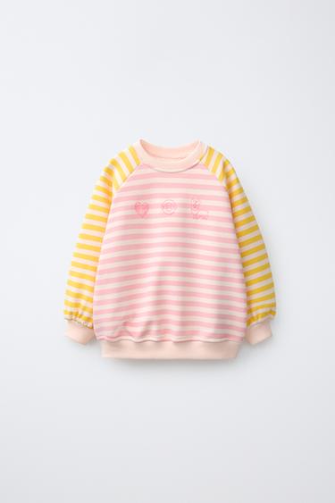 EMBROIDERED RAGLAN SLEEVE SWEATSHIRT - Stripes by Zara - Image 0