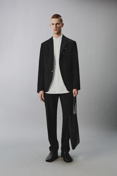 KOSTUUMBLAZER 100% WOL ORIGINS - Zwart van Zara