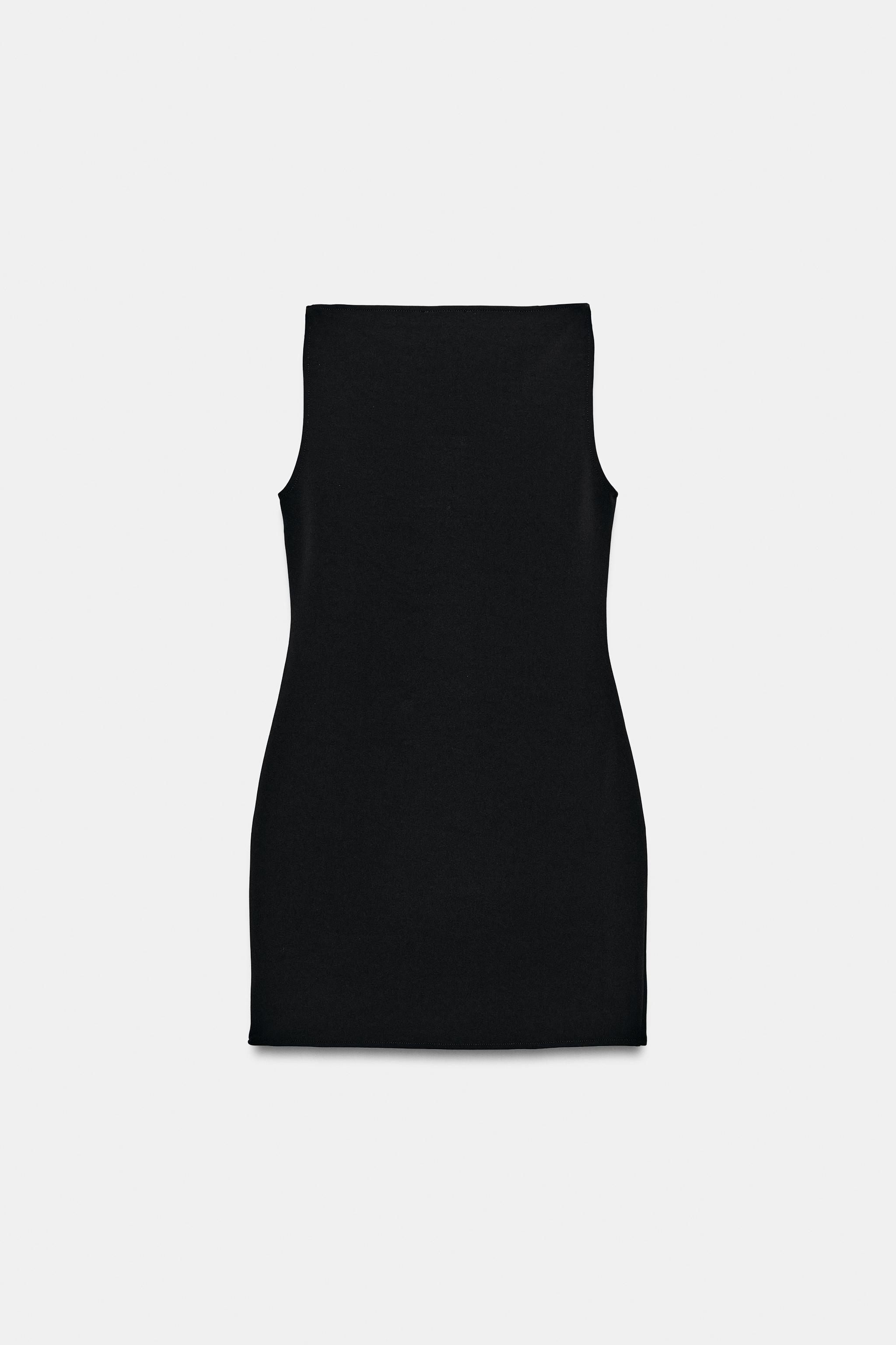 Zara STRETCH ZIP MINI DRESS — фото 5