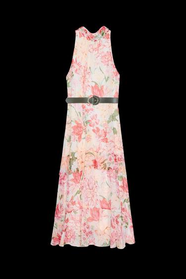 KLEID MIT VOLANT-PRINT - Bunt von Zara - Bild 0