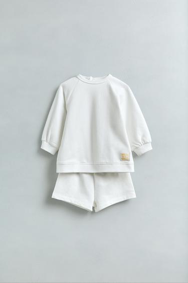 LABEL SWEATSHIRT AND BERMUDA SHORTS SET - Oyster-white by Zara - Image 5
