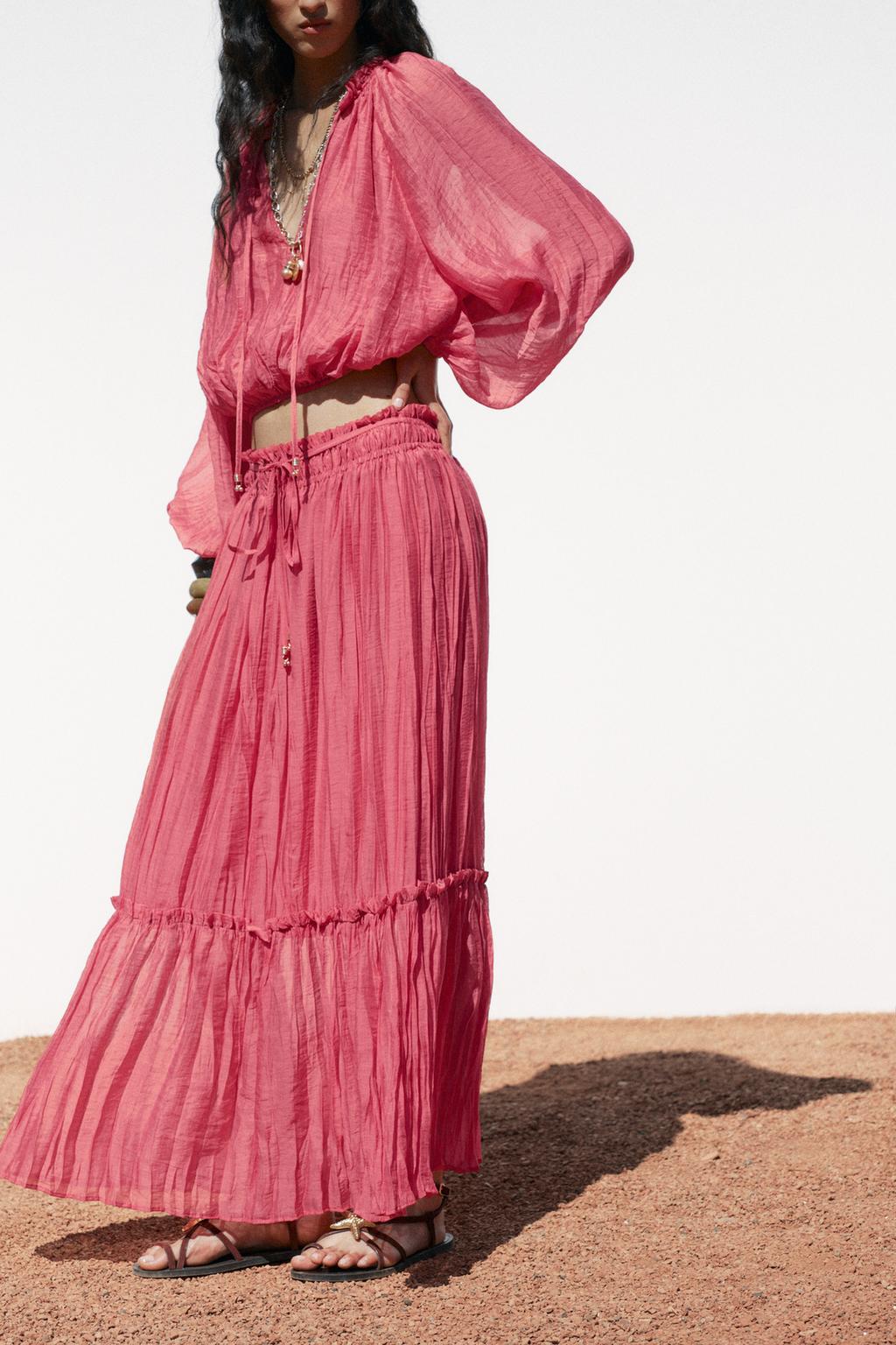 WRINKLE LOOK SKIRT