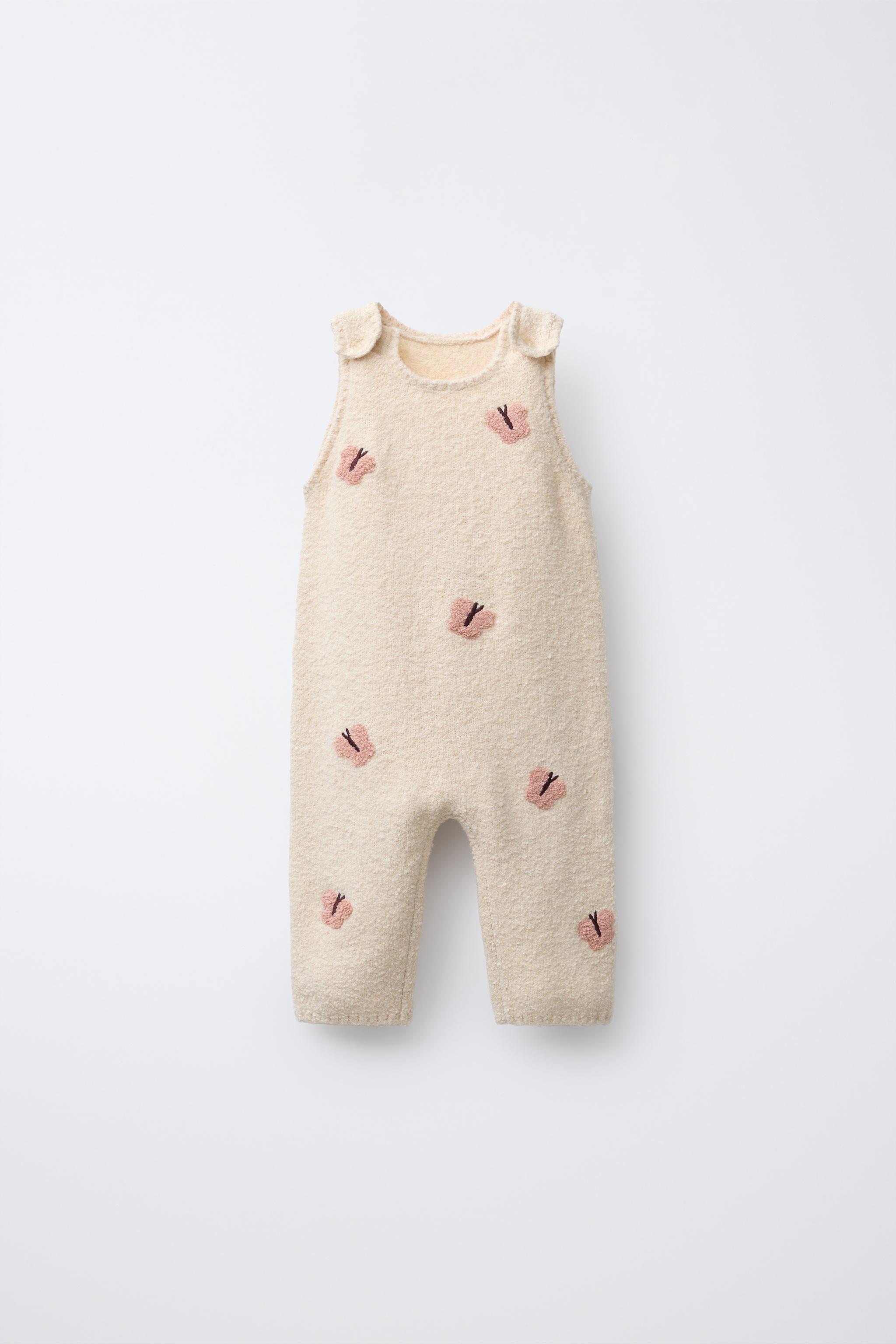 【ZARA Baby】カシミヤ100%ニット キモノロンパース ボンネ付き ZARA Baby】カシミヤ100%ニット キモノロンパース ボンネ付き