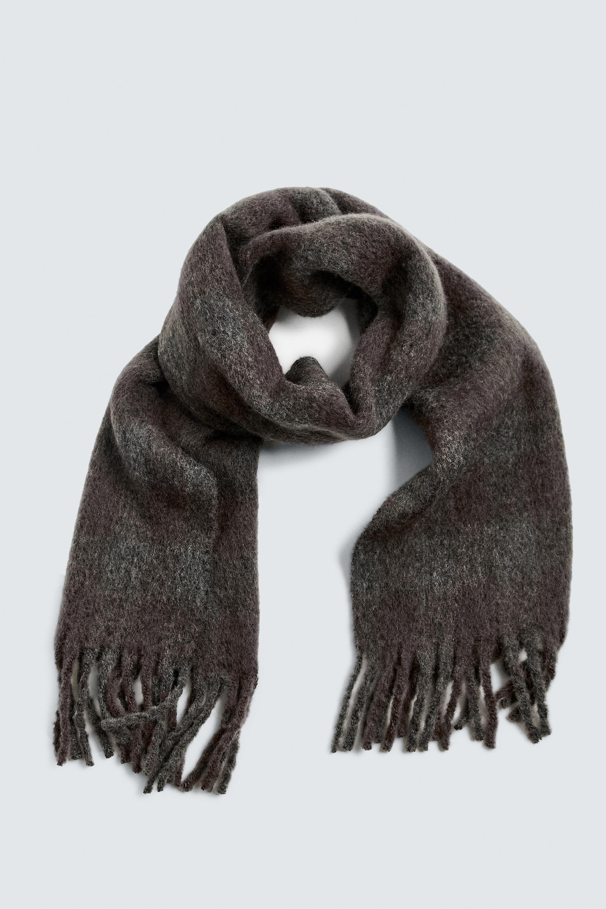 BRUSHED CHECK SCARF - Black | ZARA Australia