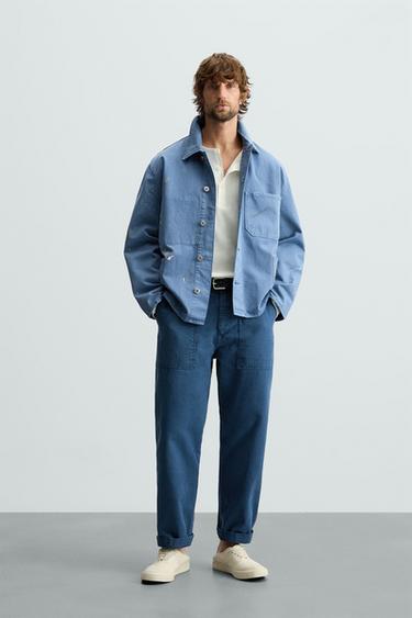 CAMISA LARGA COM SALPICOS DE TINTA - Azulão da Zara - Imagem 0