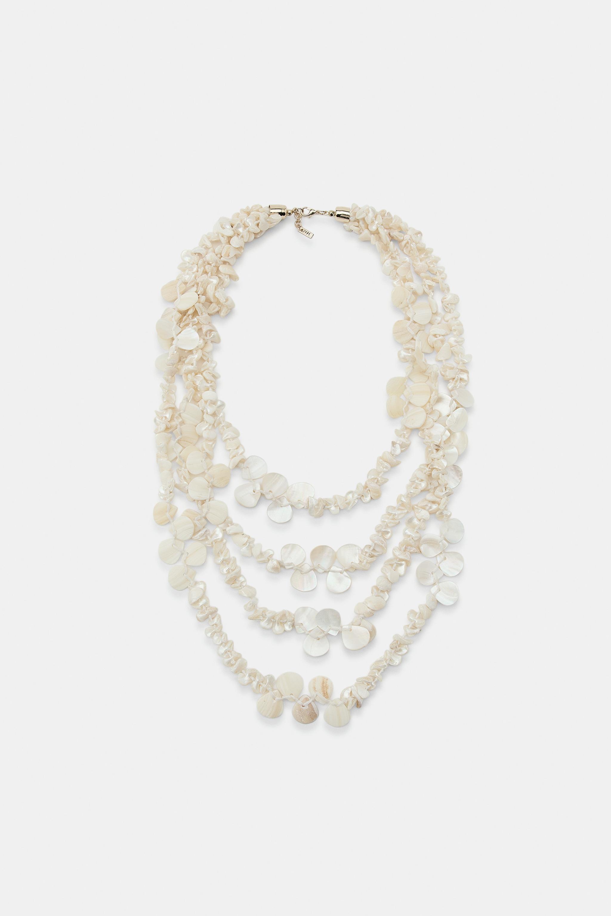 MOTHER-OF-PEARL EFFECT NECKLACE