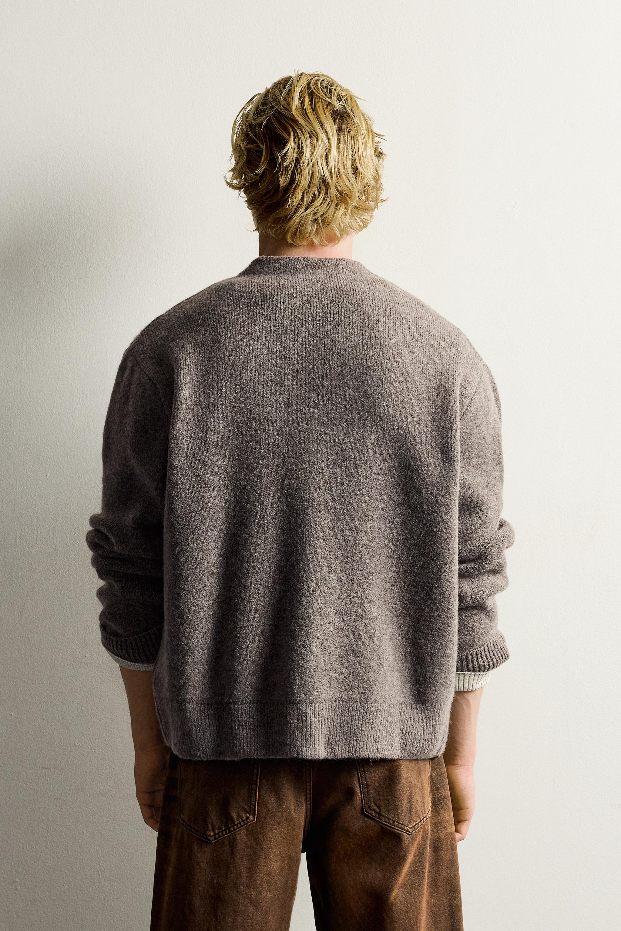WOOL-BLEND RELAXED FIT CARDIGAN