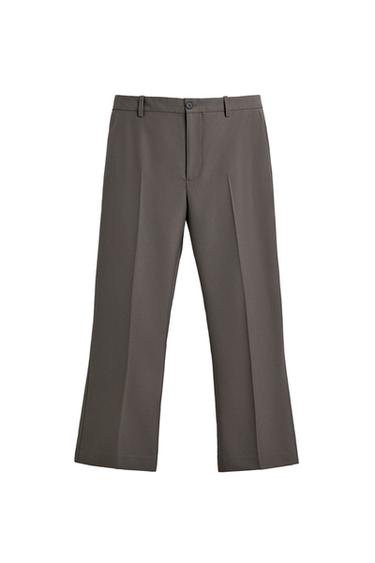 FLARE FIT SUIT TROUSERS WOOL BLEND SAMUEL DE SABOIA X ZARA - Brown / Taupe by Zara