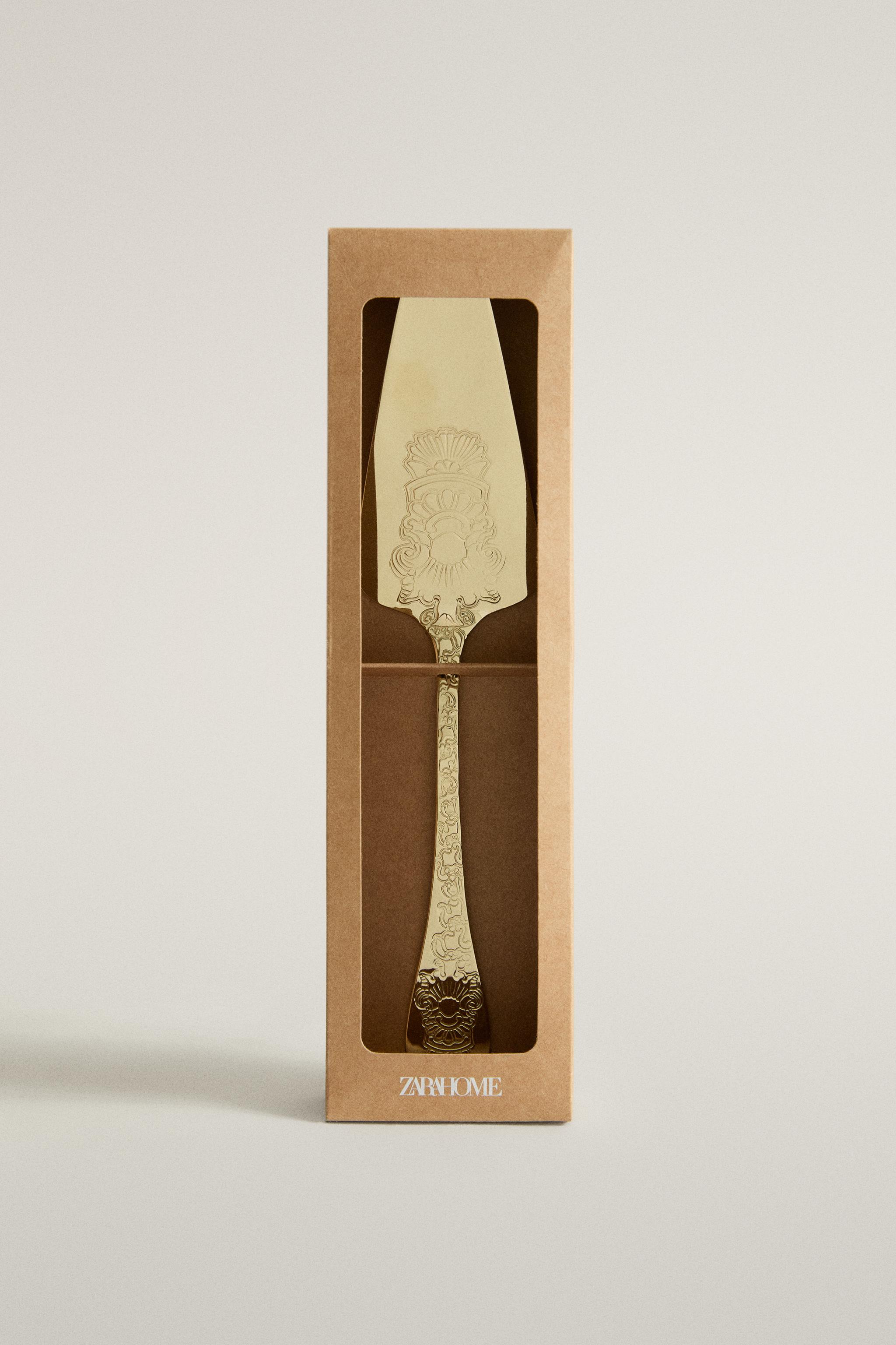 ENGRAVED STEEL CAKE SERVER